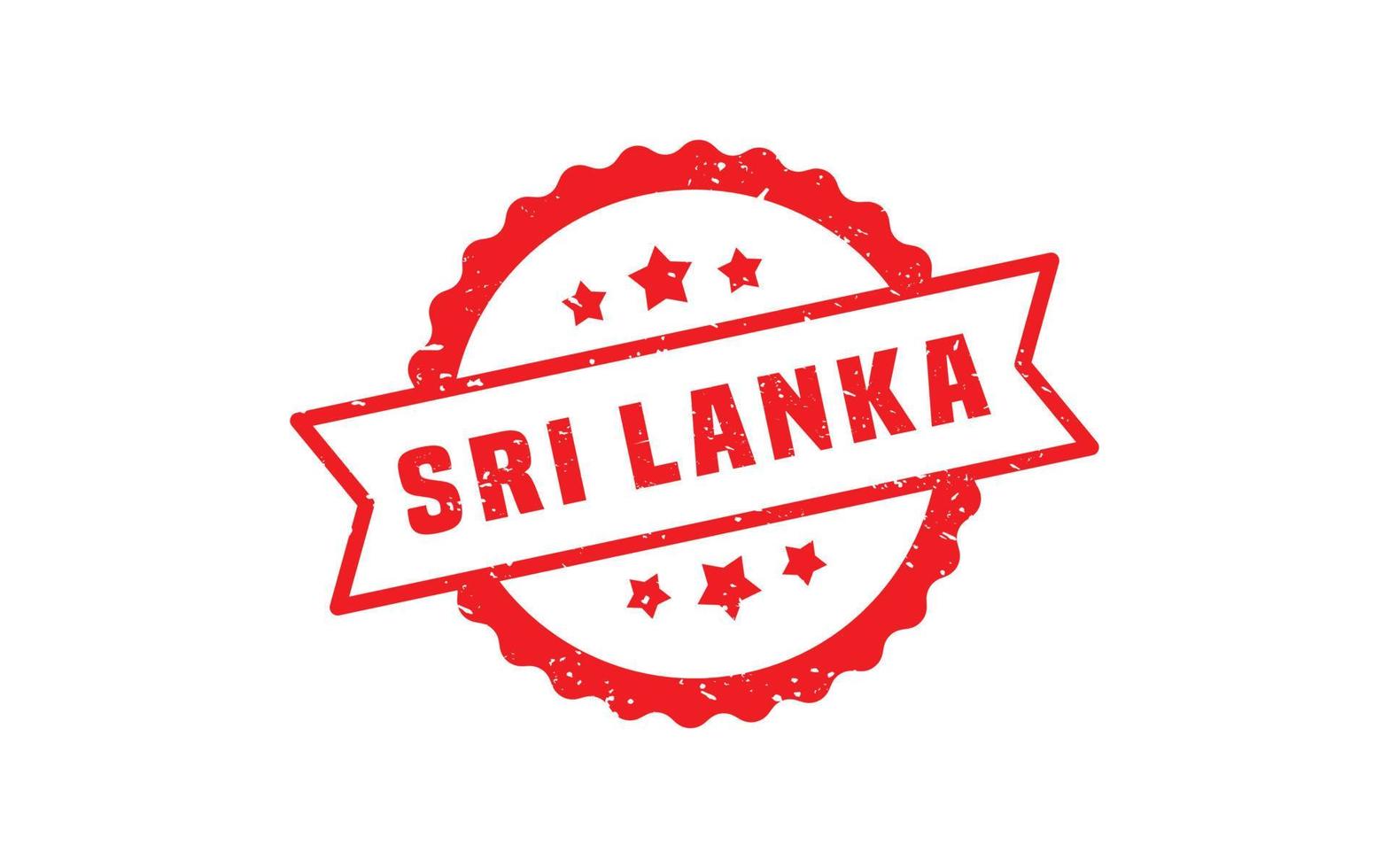 SRI LANKA stamp rubber with grunge style on white background vector