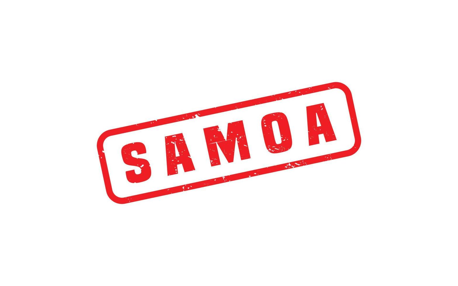 SAMOA stamp rubber with grunge style on white background vector