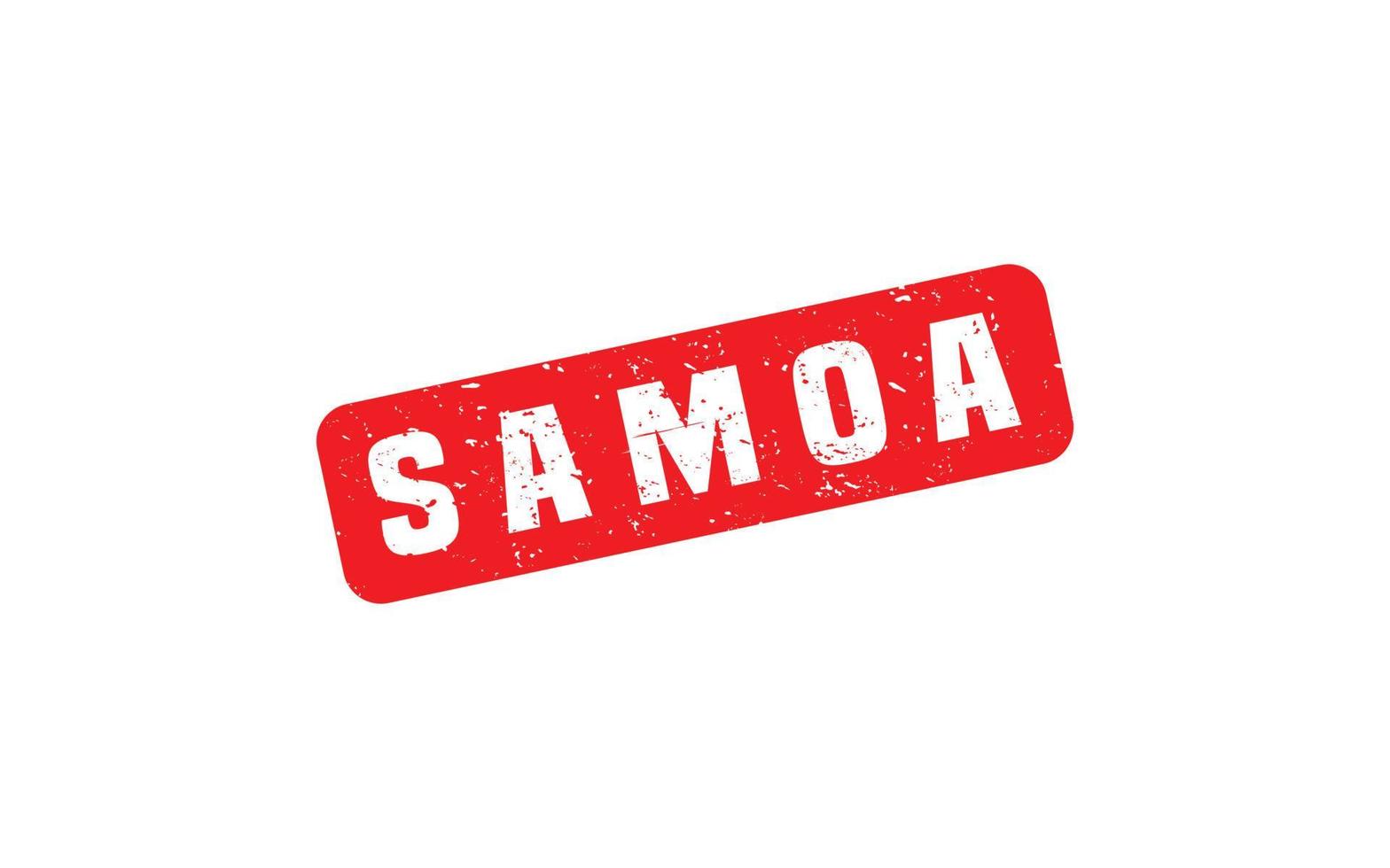 SAMOA stamp rubber with grunge style on white background vector