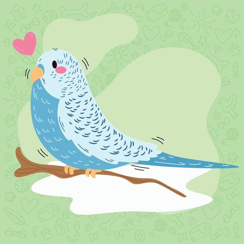Isolated cute parrot cartoon character Vector