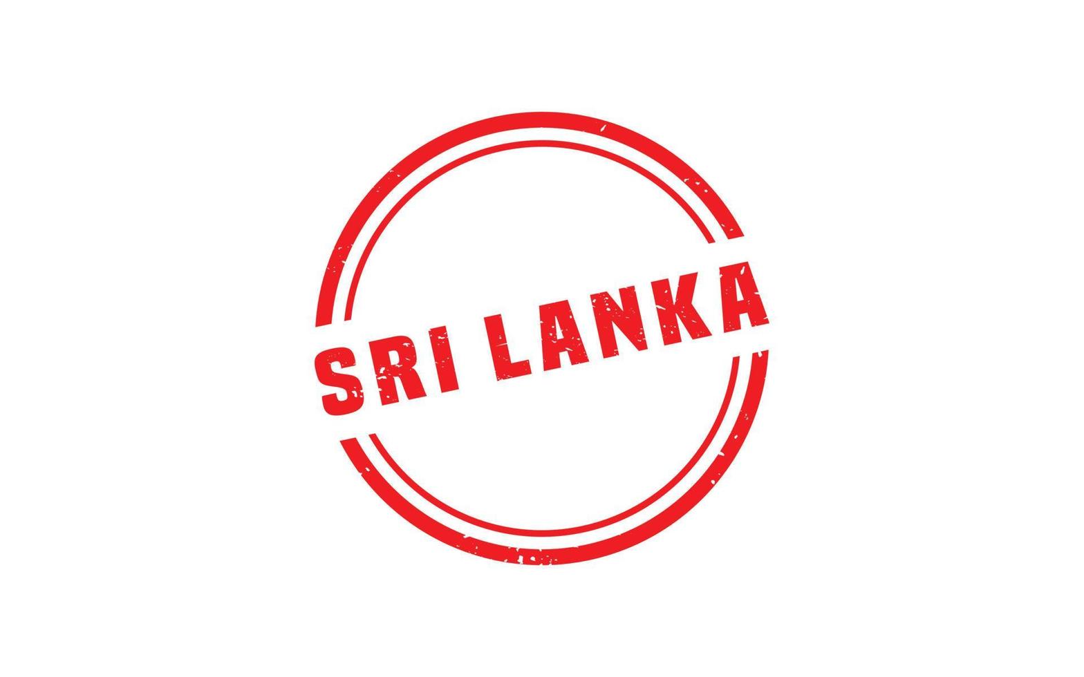 sri lanka sello caucho con grunge estilo en blanco antecedentes vector