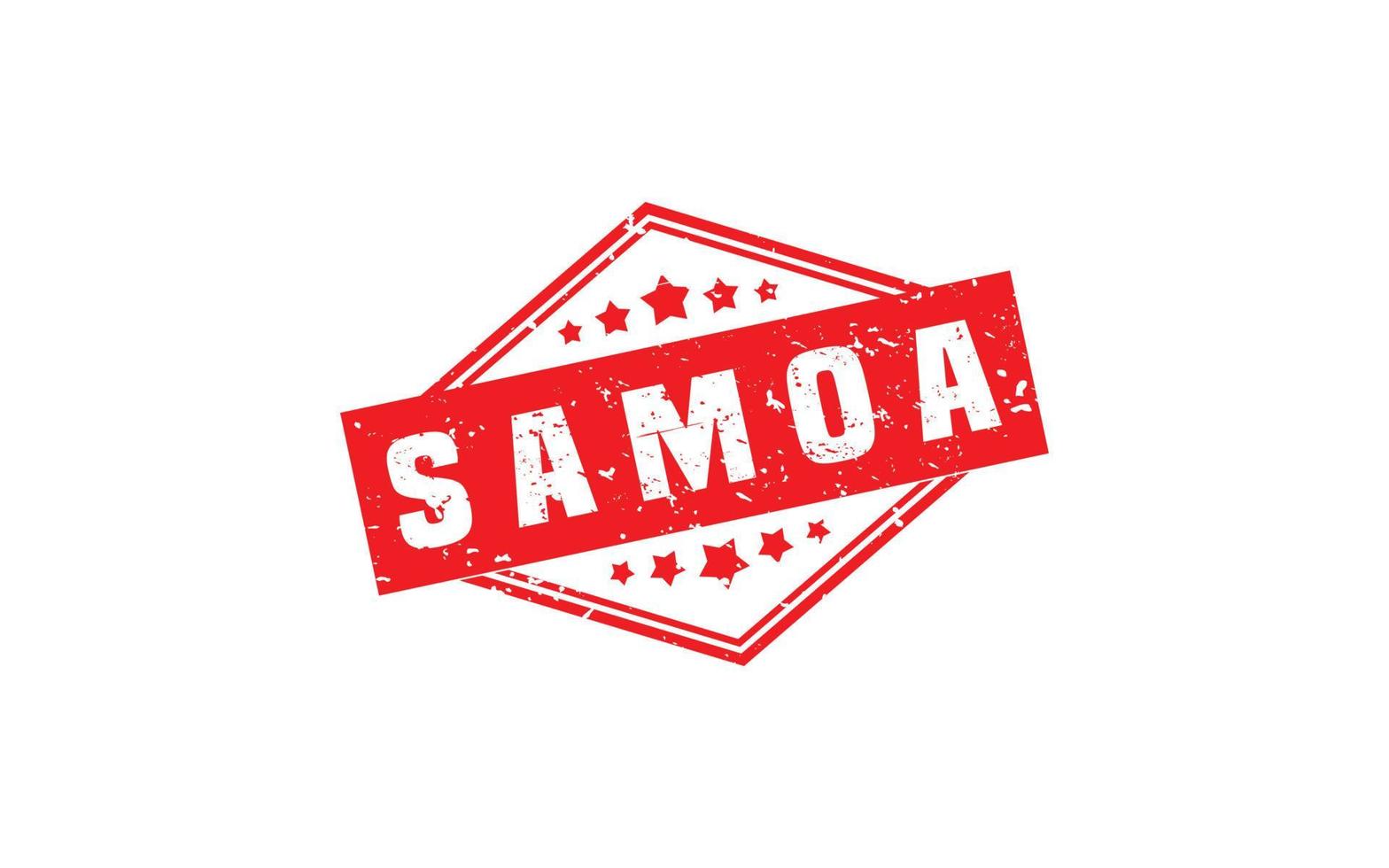 SAMOA stamp rubber with grunge style on white background vector