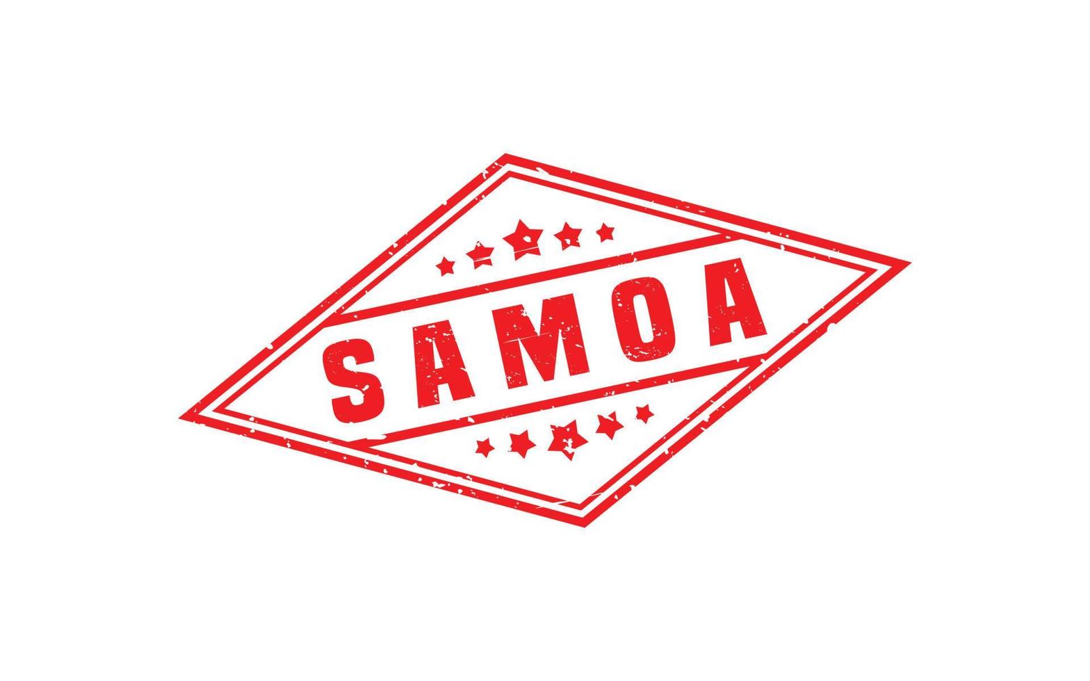 SAMOA stamp rubber with grunge style on white background vector