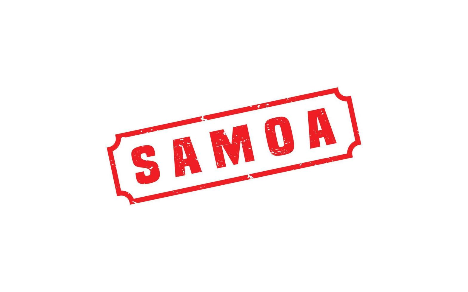 SAMOA stamp rubber with grunge style on white background vector