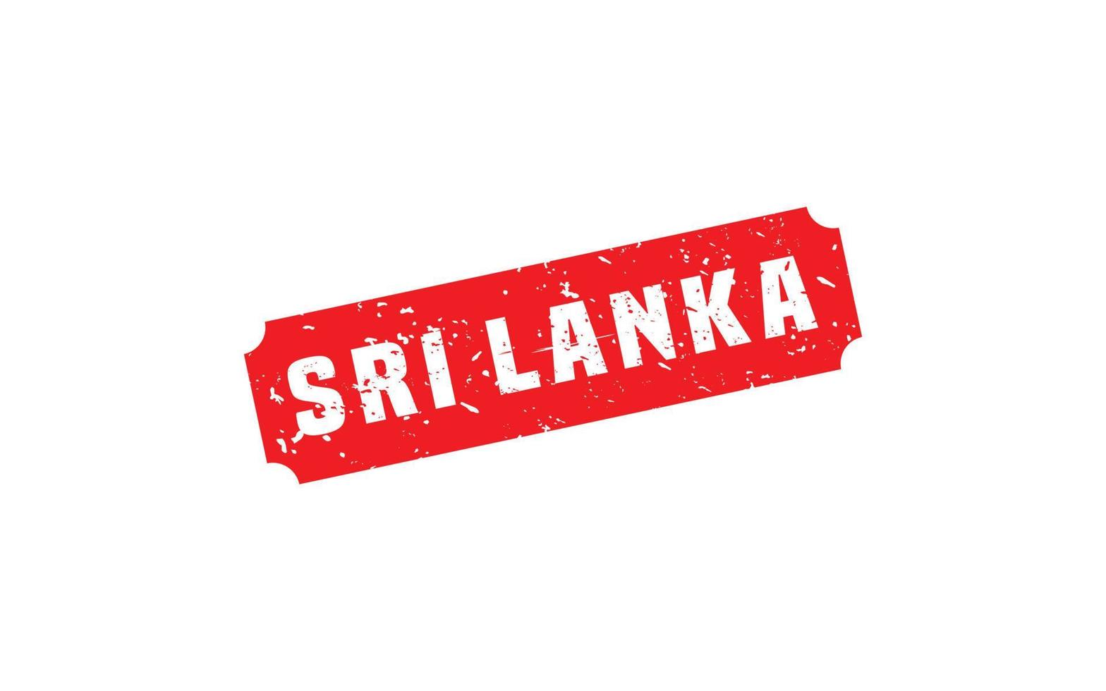 SRI LANKA stamp rubber with grunge style on white background vector