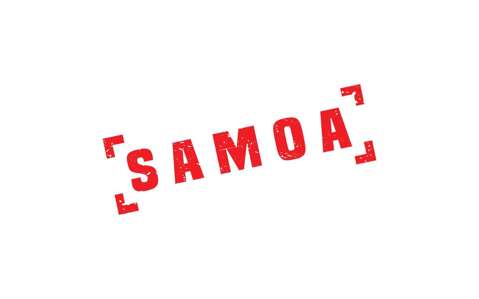 SAMOA stamp rubber with grunge style on white background vector