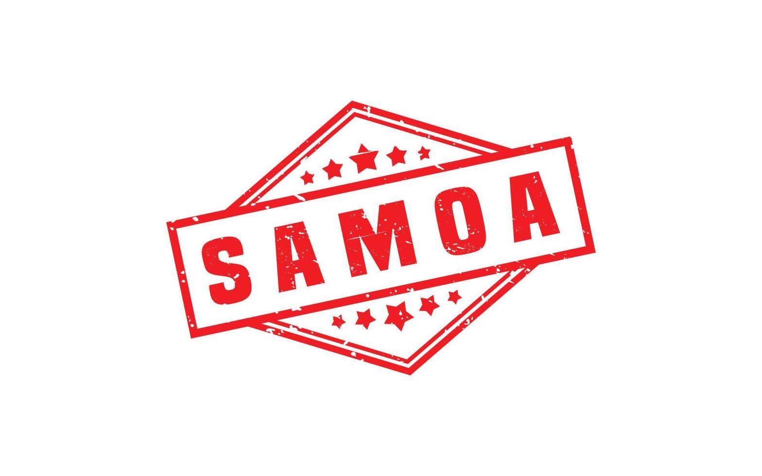 SAMOA stamp rubber with grunge style on white background vector