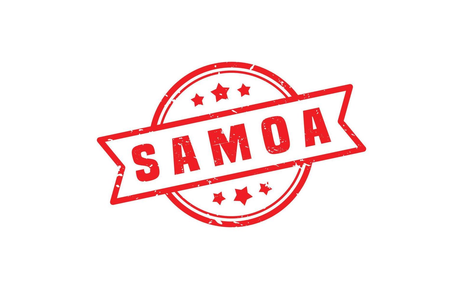 SAMOA stamp rubber with grunge style on white background vector