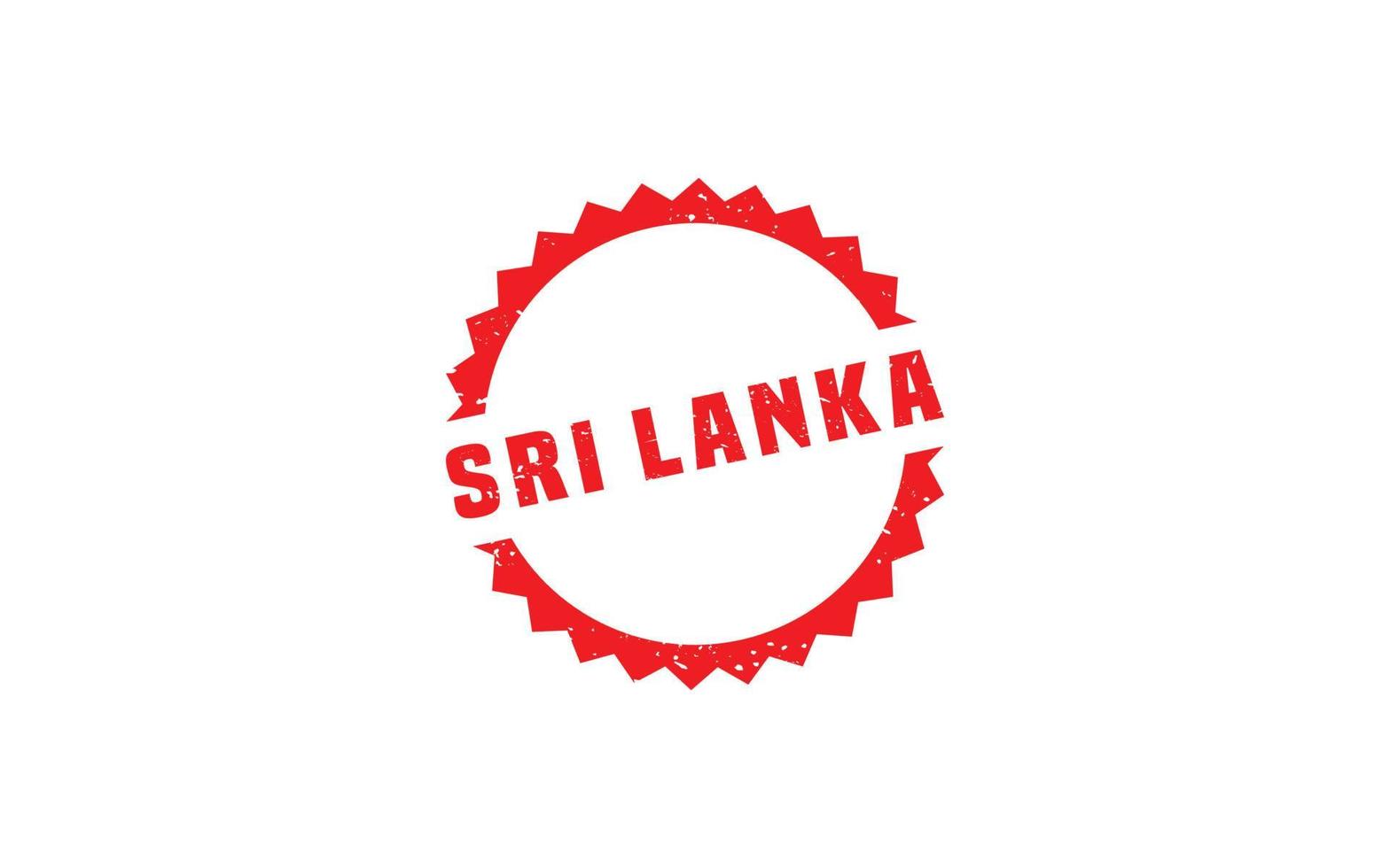 SRI LANKA stamp rubber with grunge style on white background vector