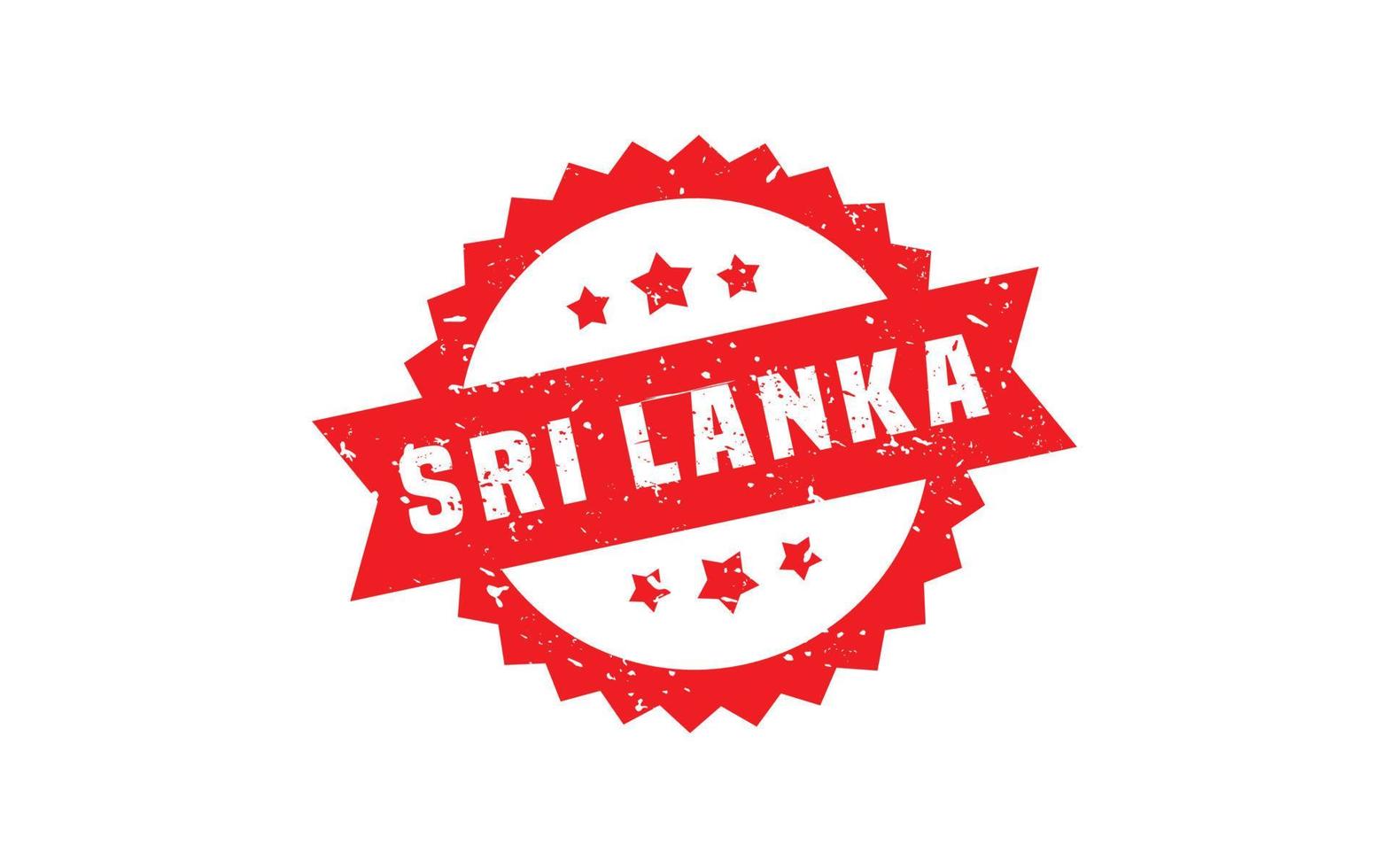 SRI LANKA stamp rubber with grunge style on white background vector