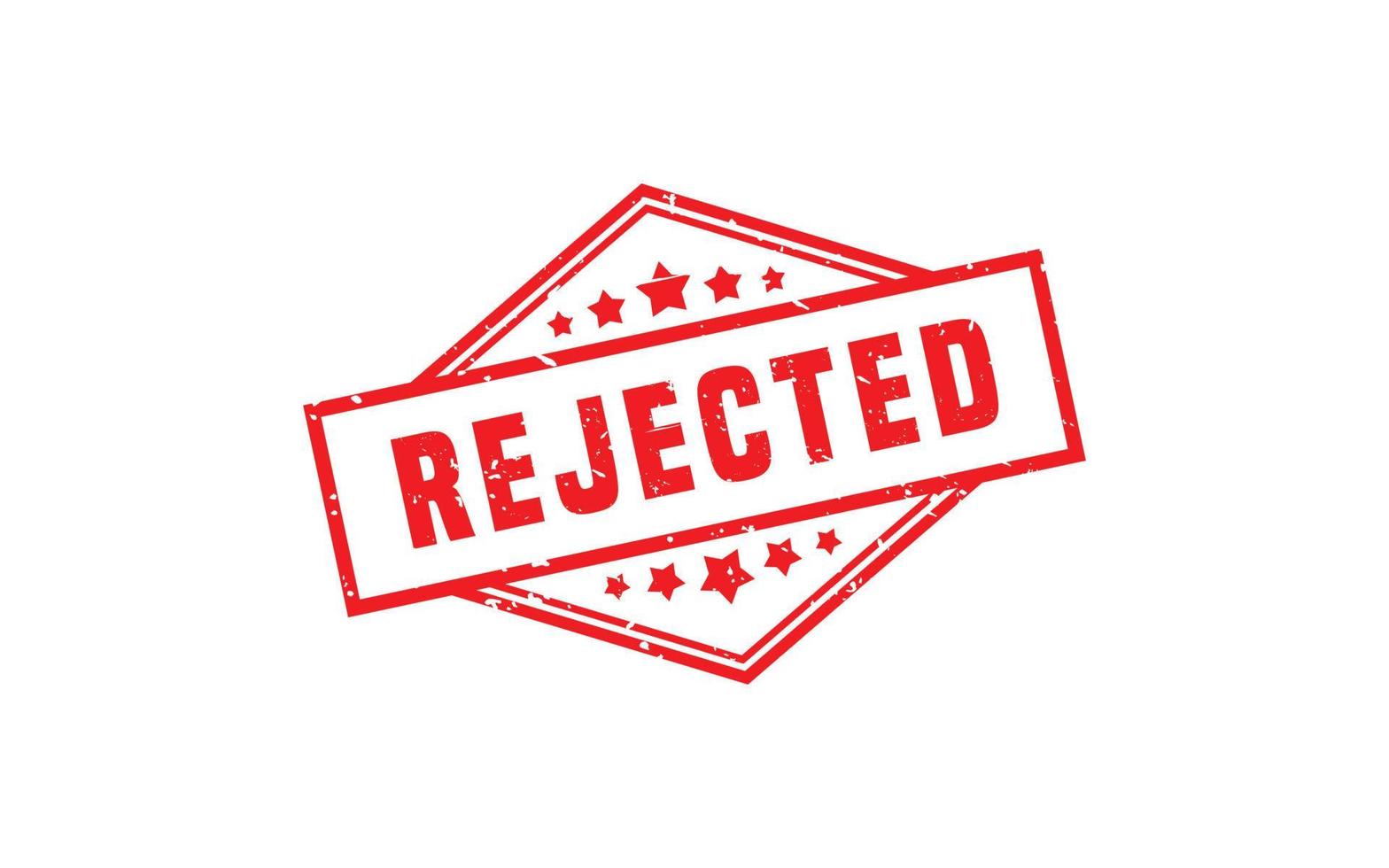 REJECTED stamp rubber with grunge style on white background. vector