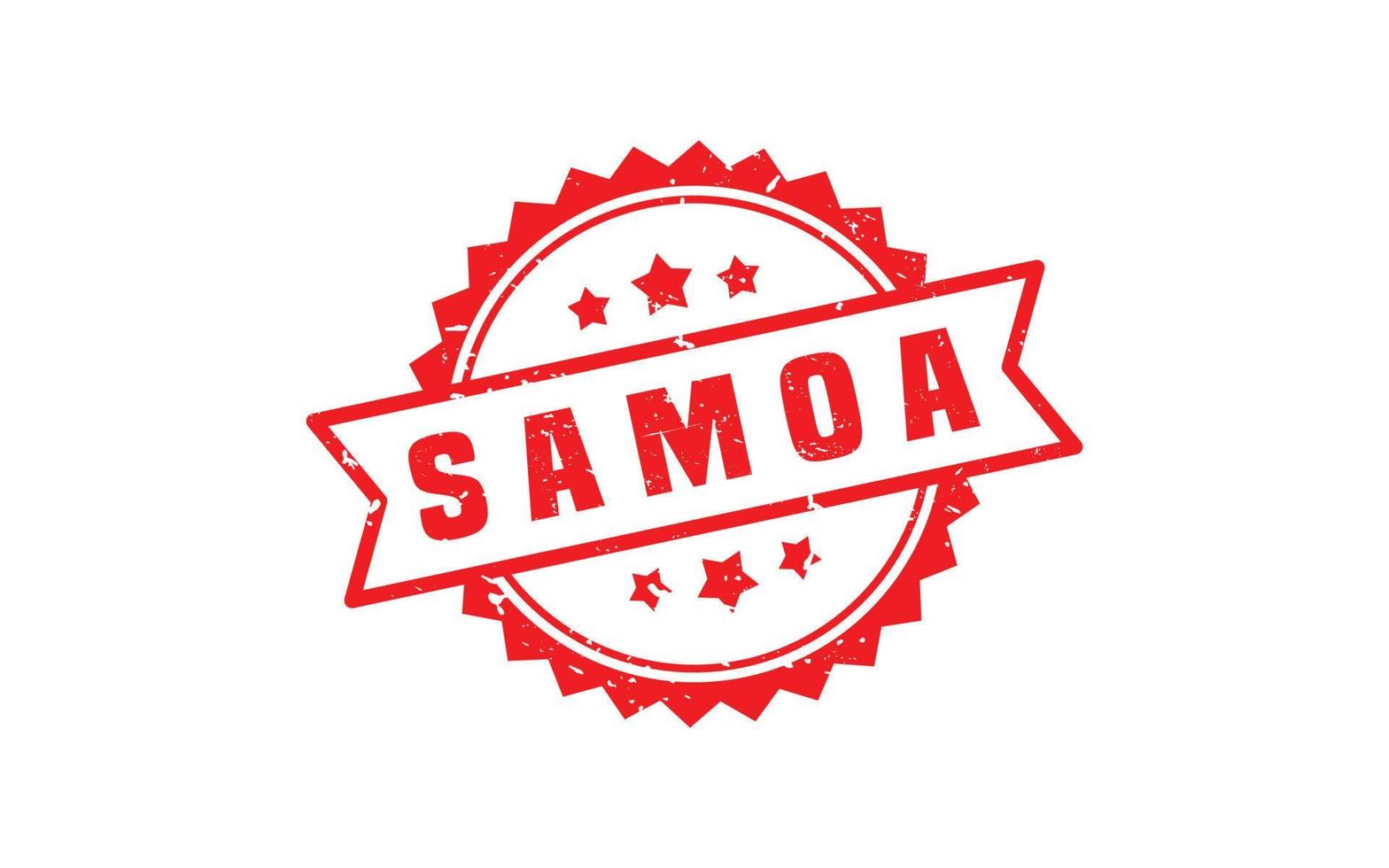 Samoa sello caucho con grunge estilo en blanco antecedentes vector