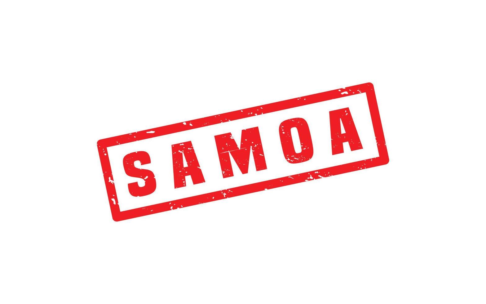 SAMOA stamp rubber with grunge style on white background vector