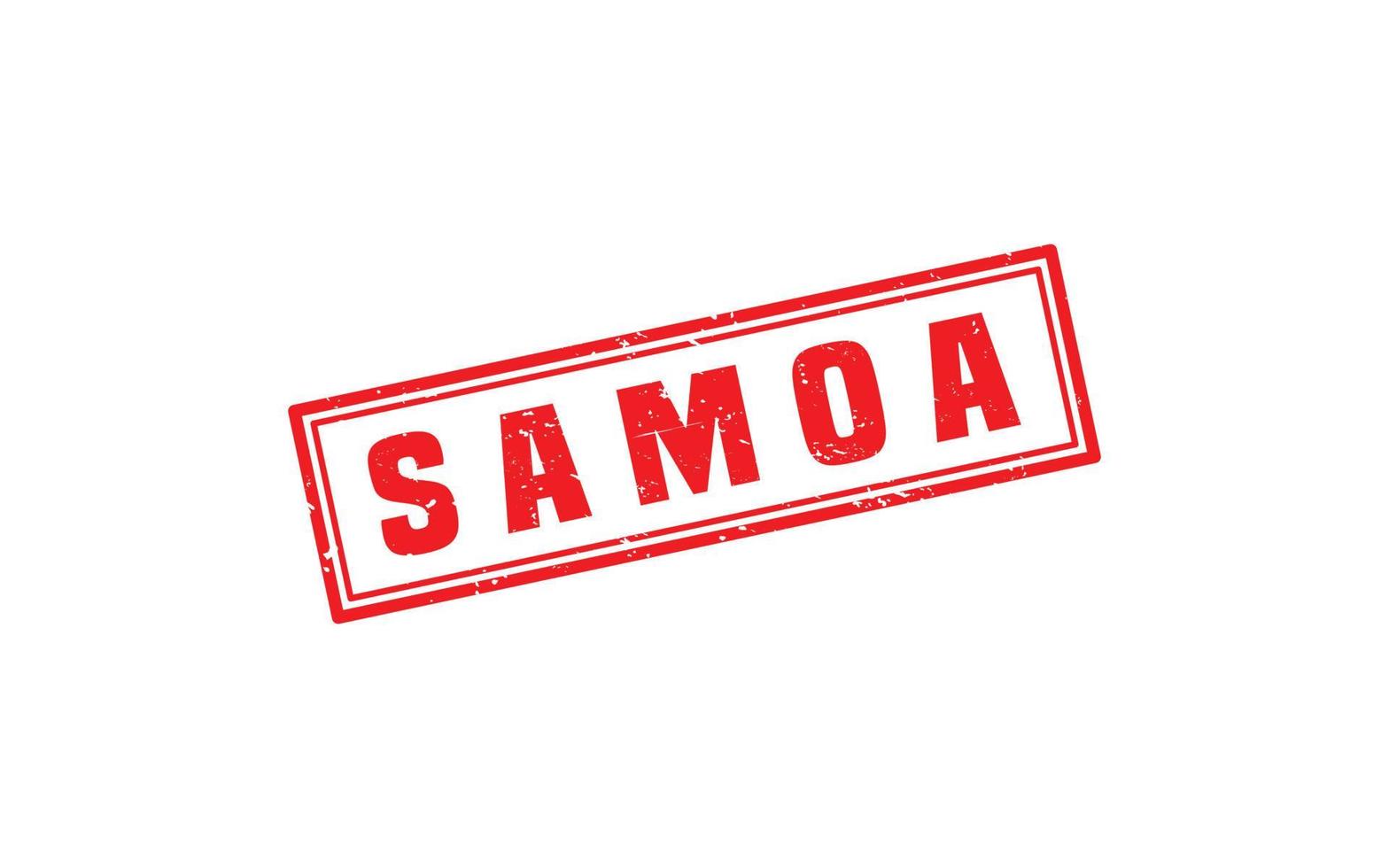 SAMOA stamp rubber with grunge style on white background vector