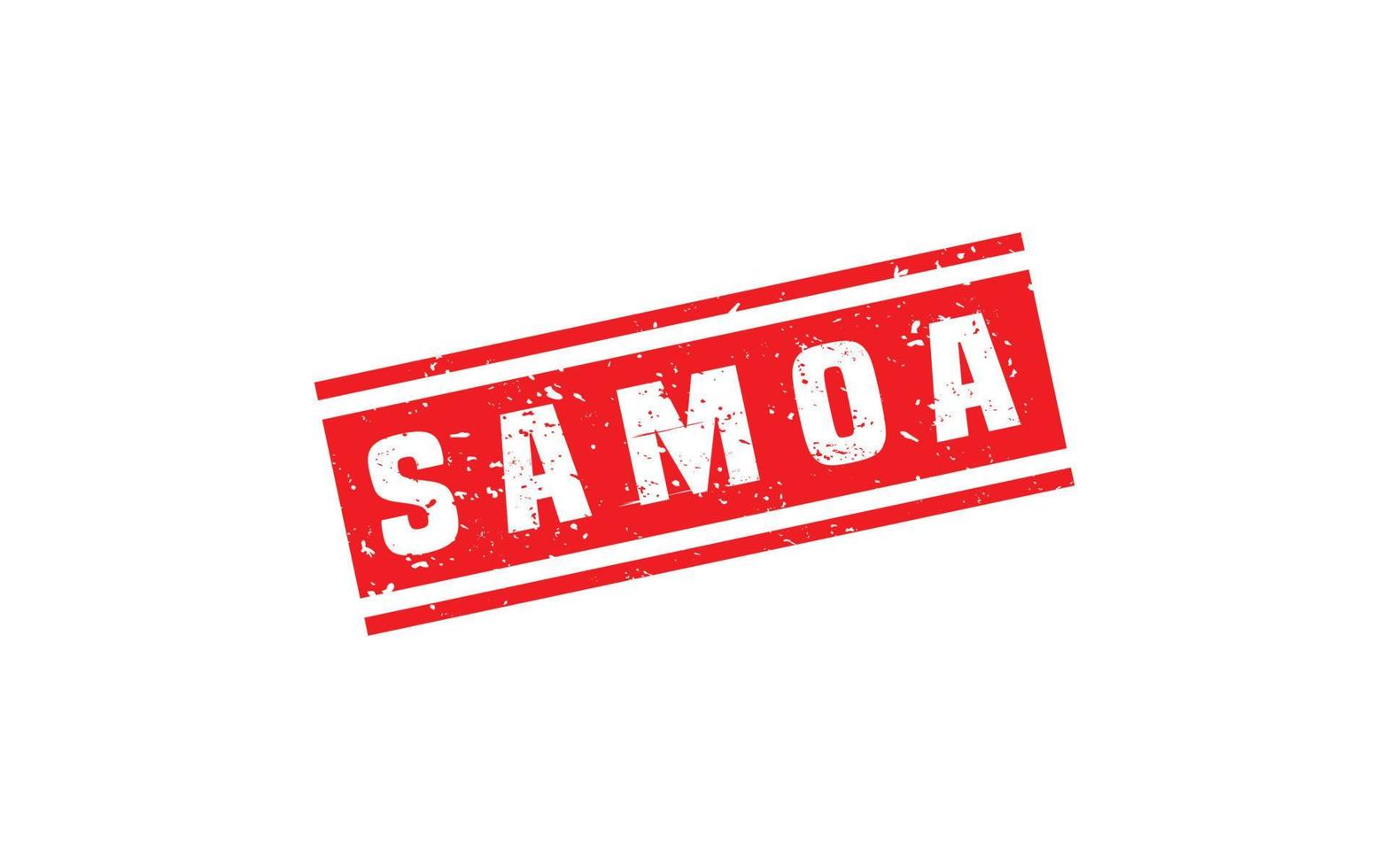 SAMOA stamp rubber with grunge style on white background vector