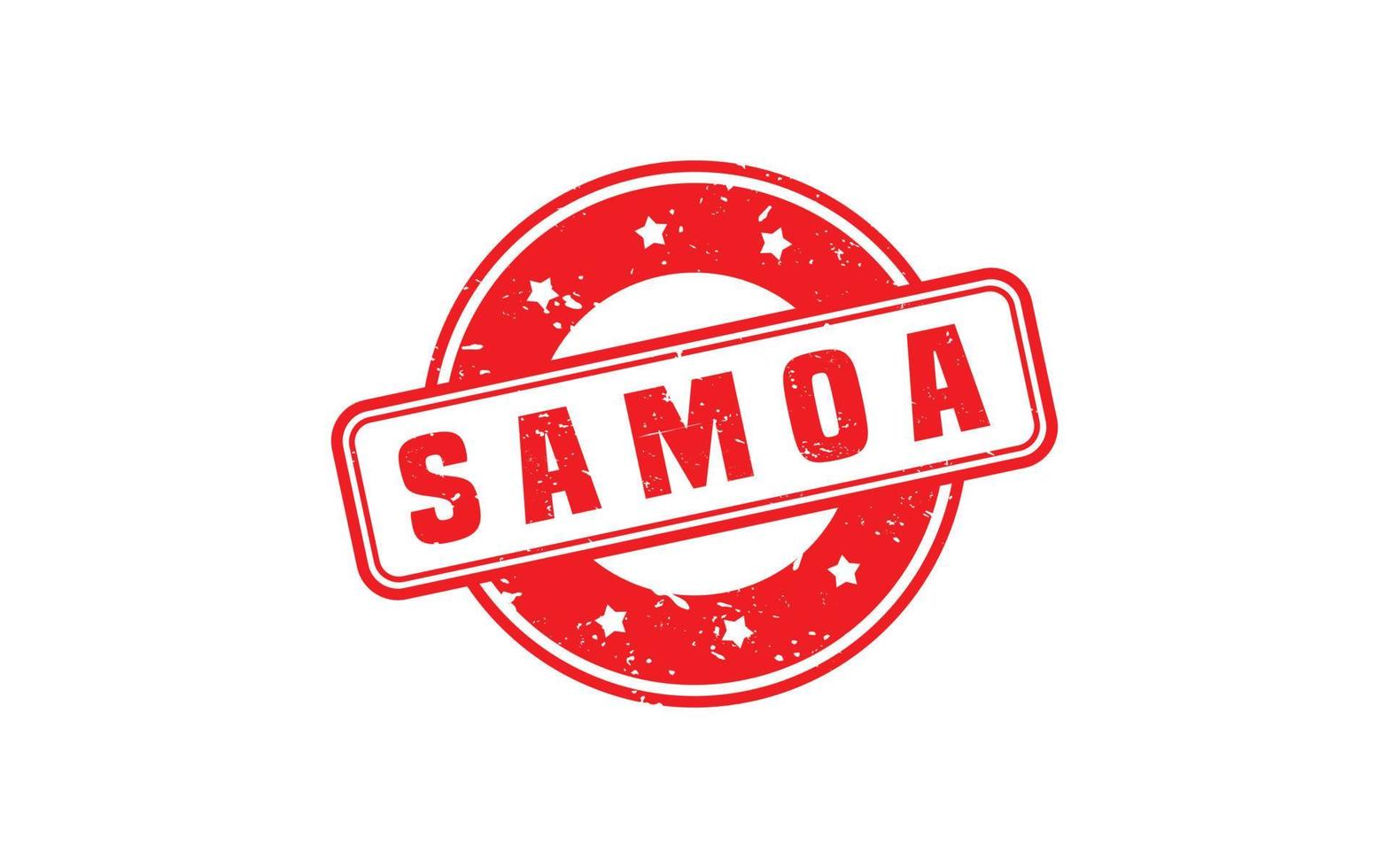SAMOA stamp rubber with grunge style on white background vector