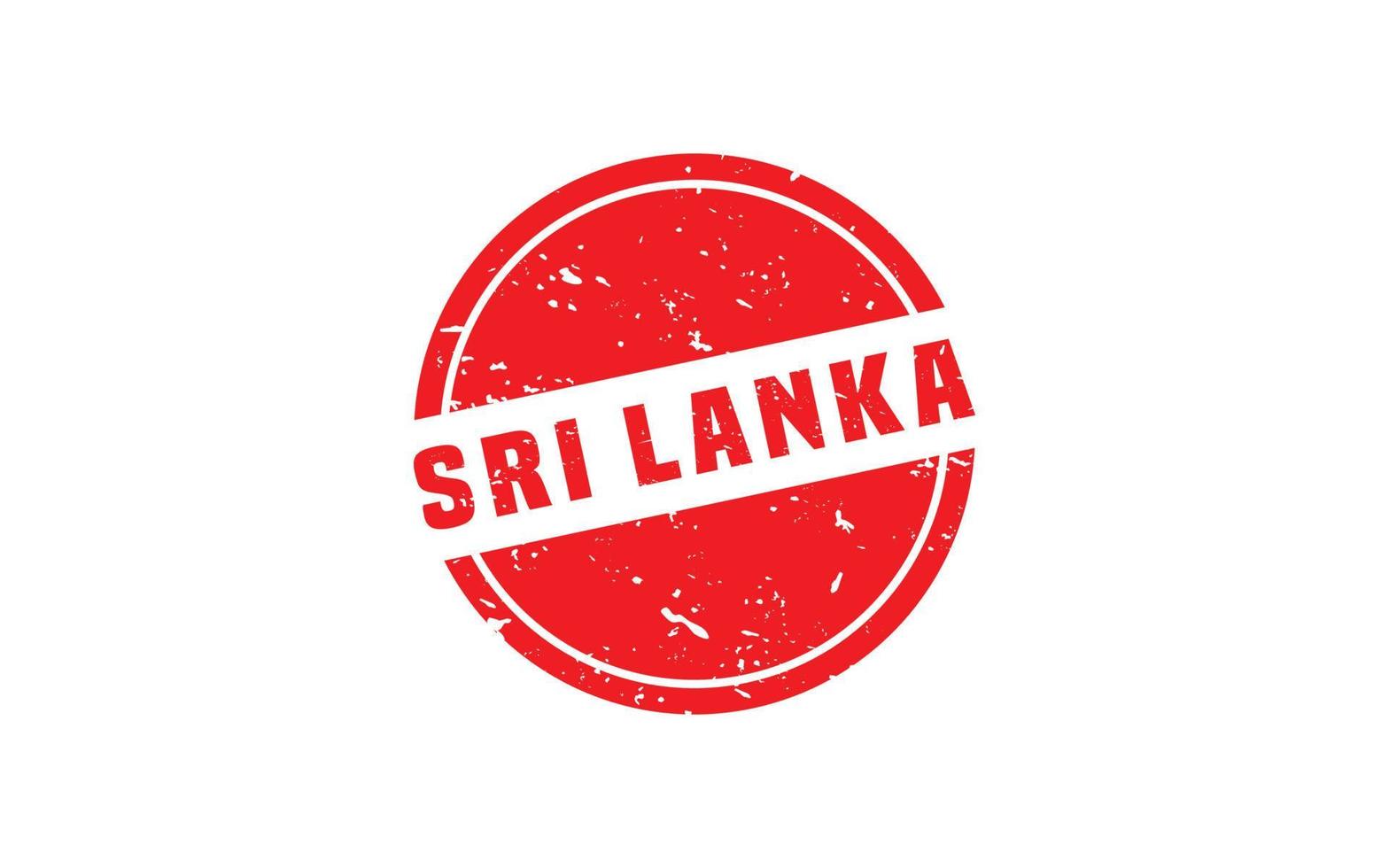 SRI LANKA stamp rubber with grunge style on white background vector
