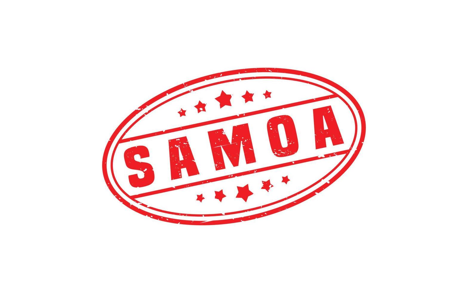 SAMOA stamp rubber with grunge style on white background vector