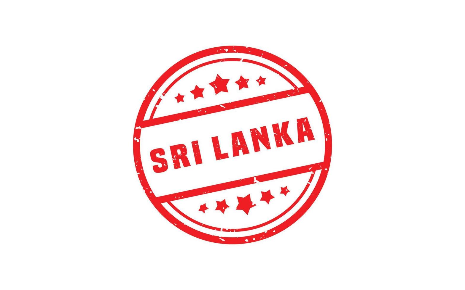 sri lanka sello caucho con grunge estilo en blanco antecedentes vector