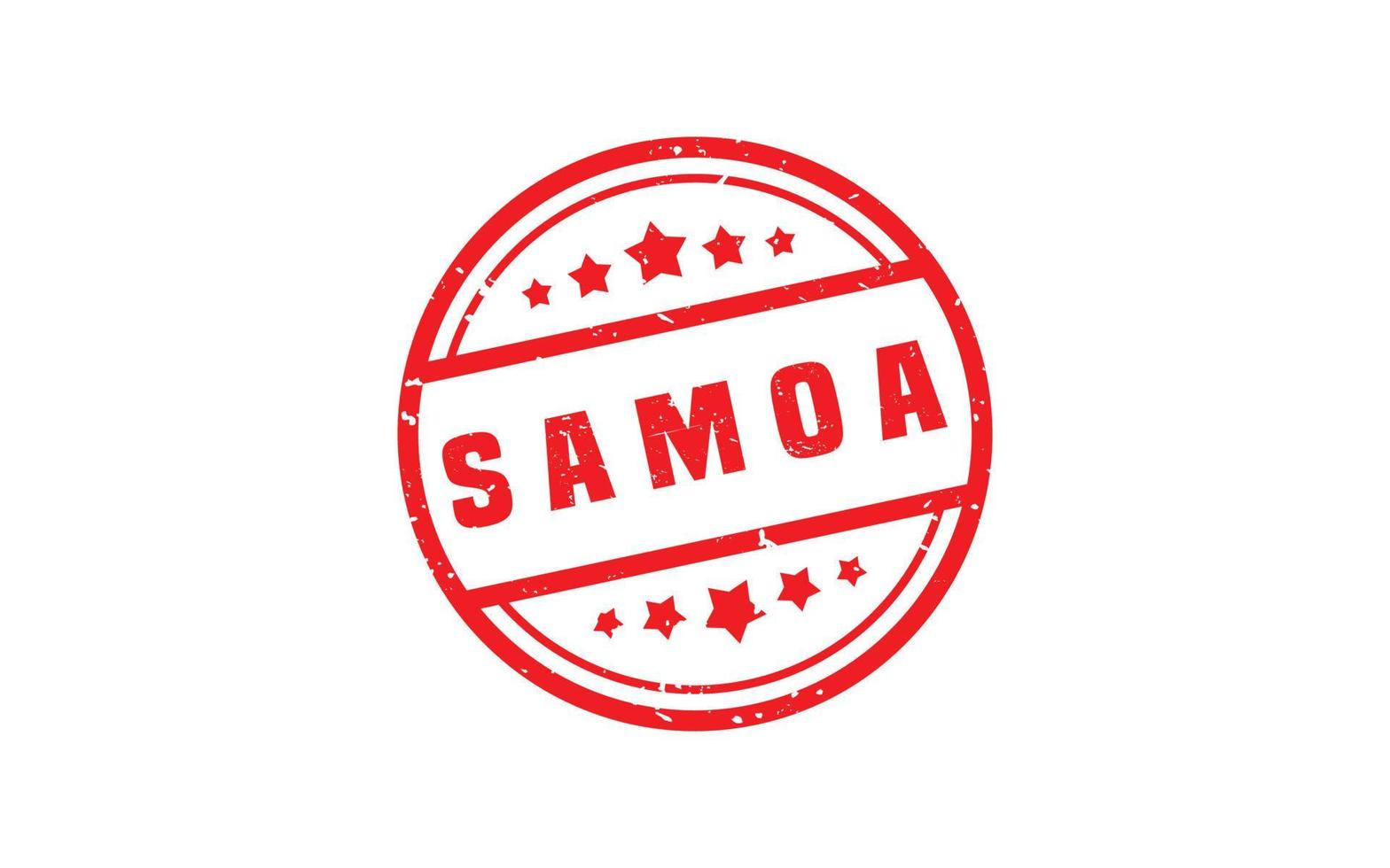 SAMOA stamp rubber with grunge style on white background vector