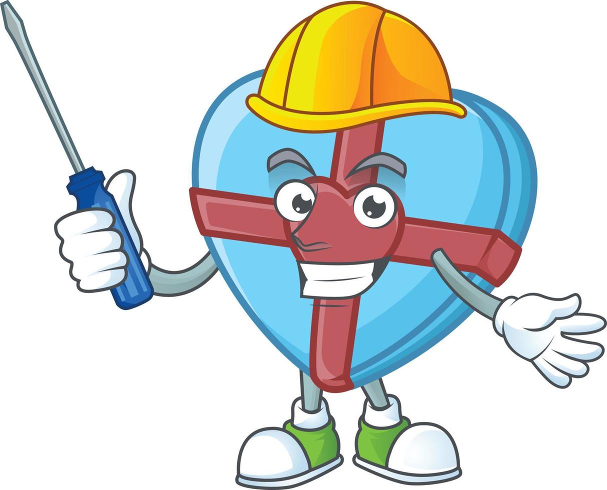 Love gift blue cartoon character style vector