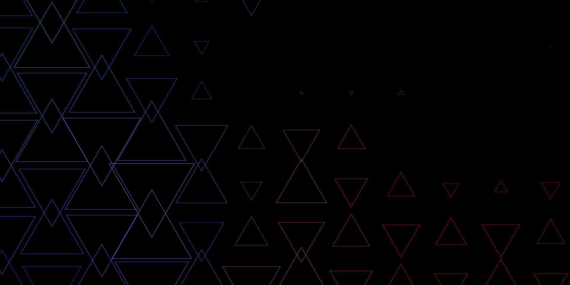 Dark Blue, Red vector background with polygonal style.