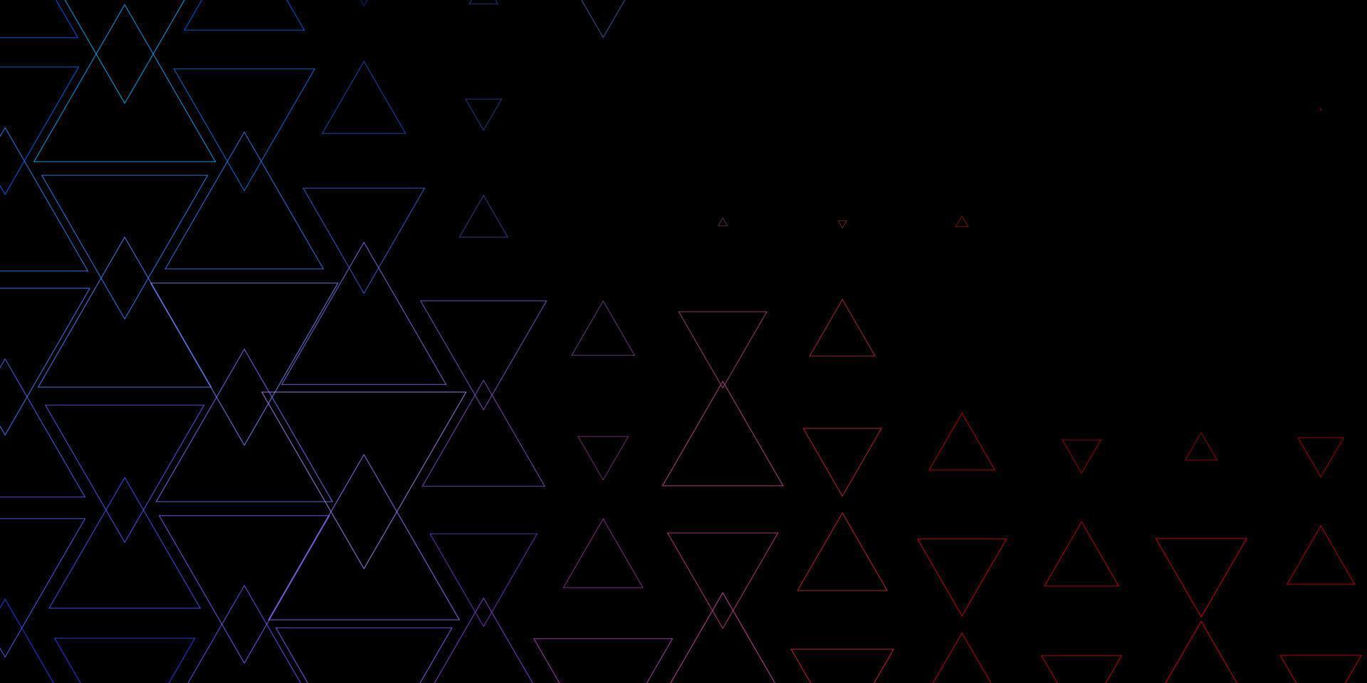 Fondo de vector azul oscuro, rojo con estilo poligonal.