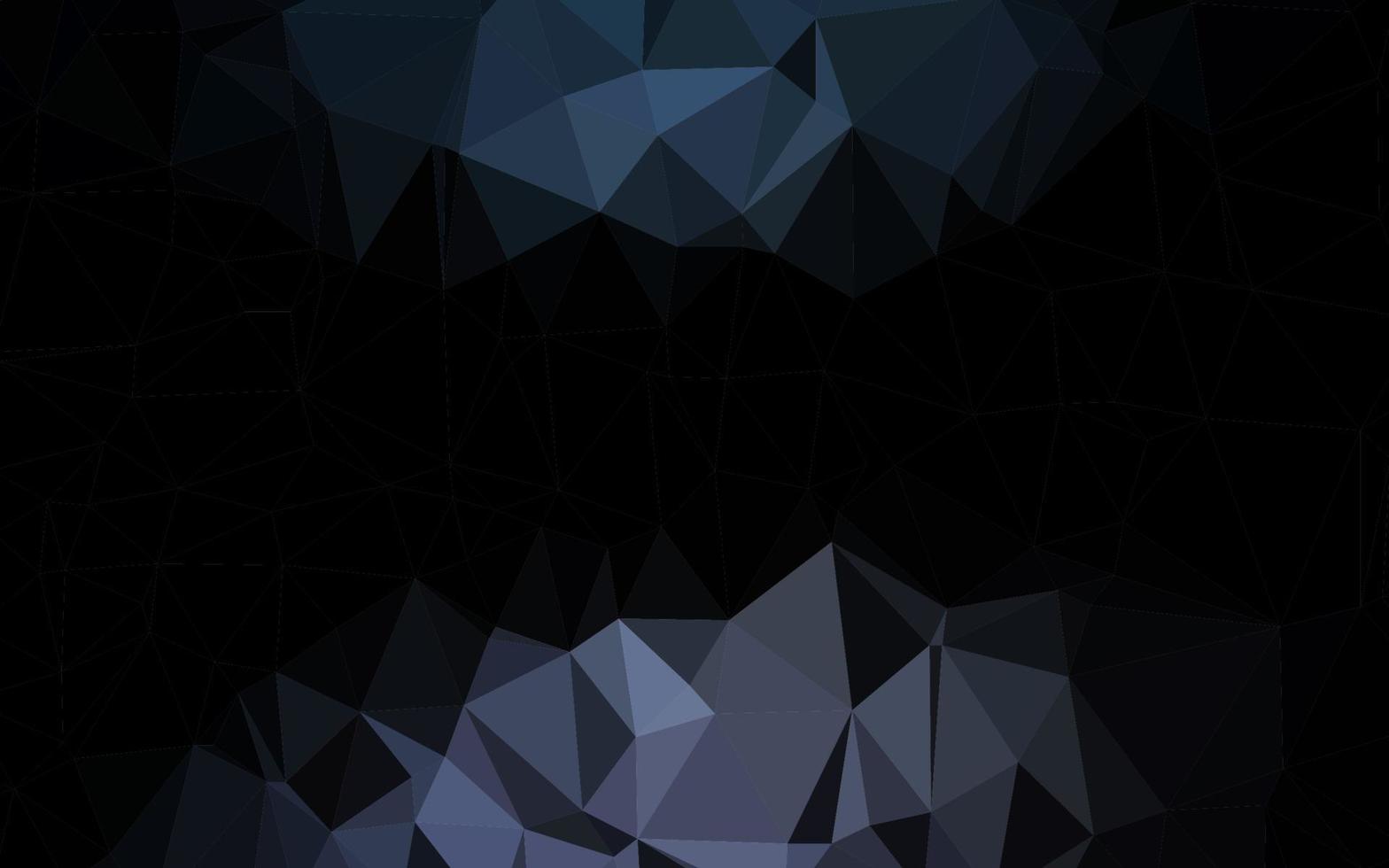 Dark Black vector shining triangular pattern.