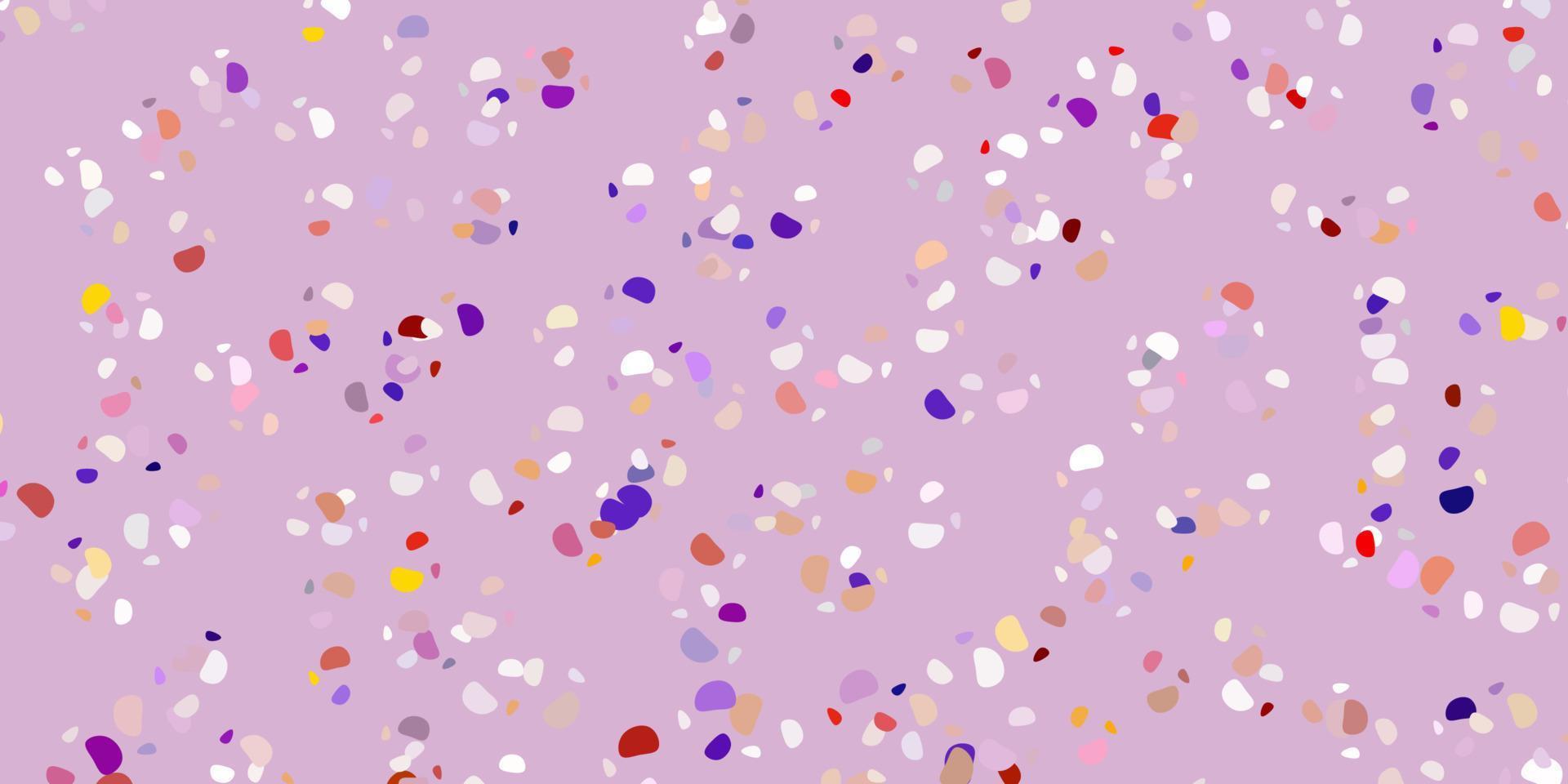 Light purple, pink vector background with random forms.