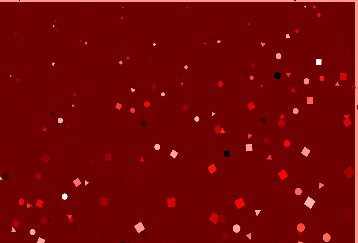 Light Red vector cover in polygonal style with circles.