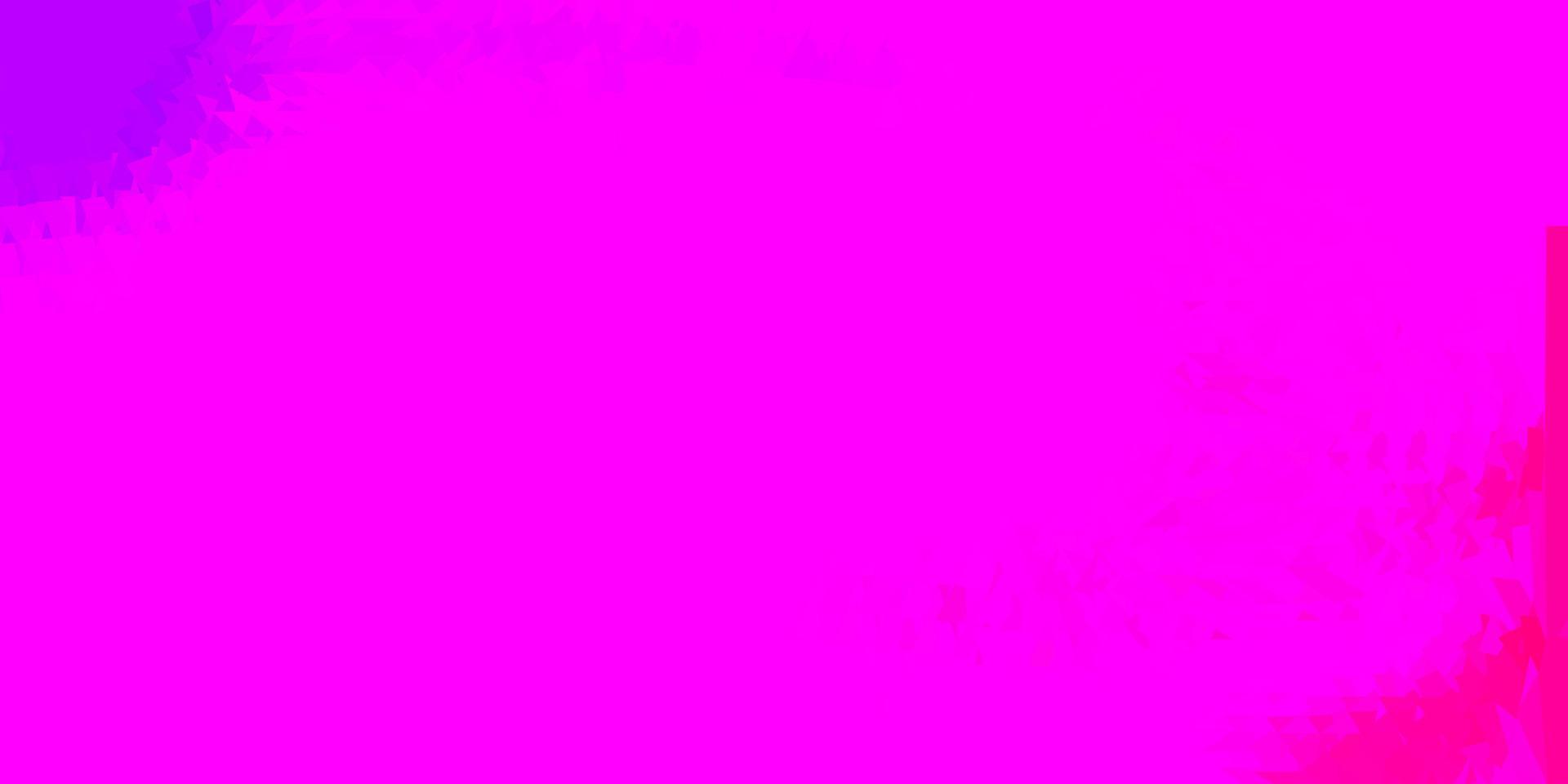 Fondo de triángulo abstracto de vector púrpura, rosa claro.