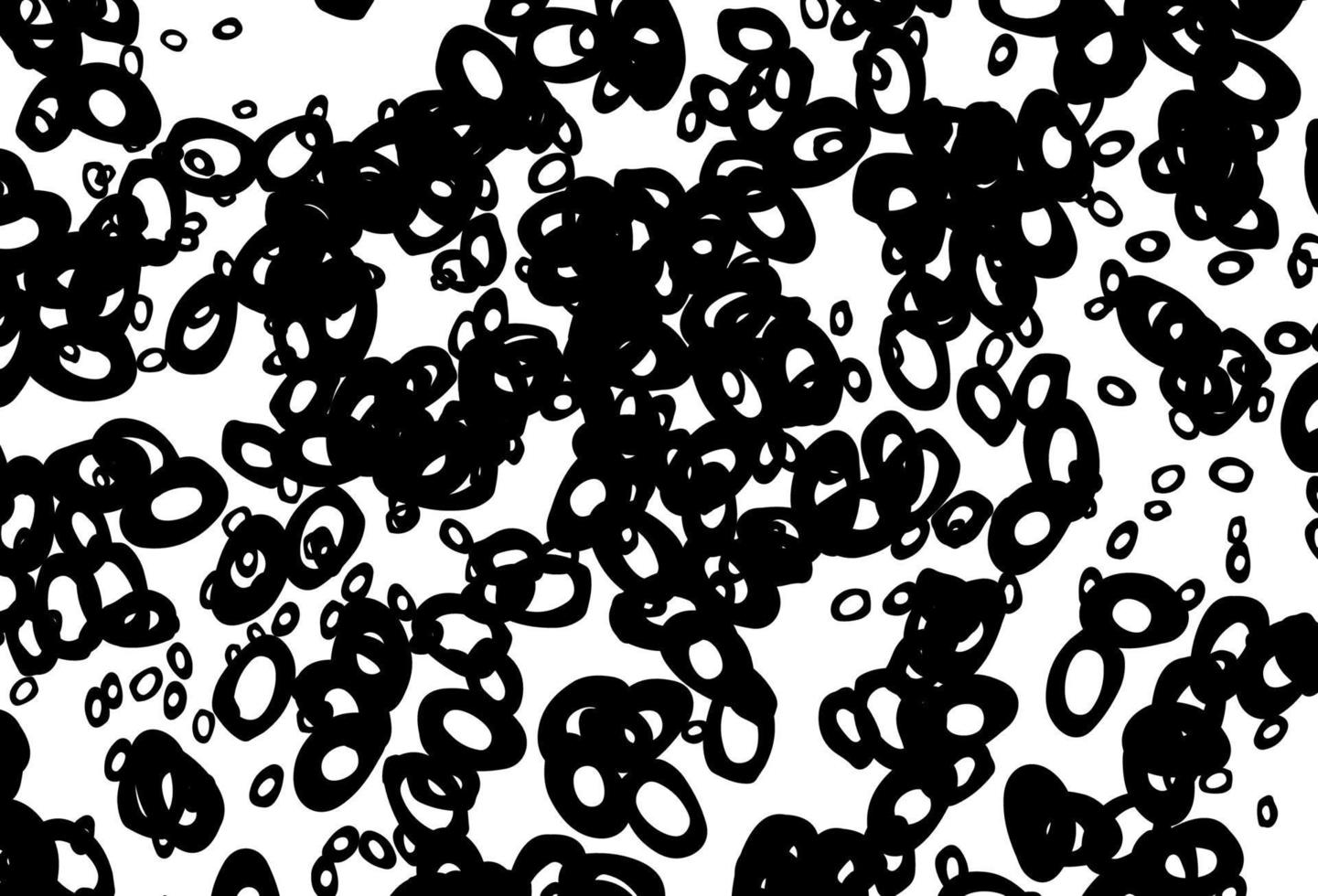 Black and white vector background with bubbles.