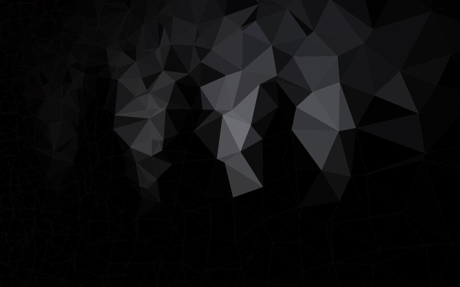 Dark Black vector shining triangular template.