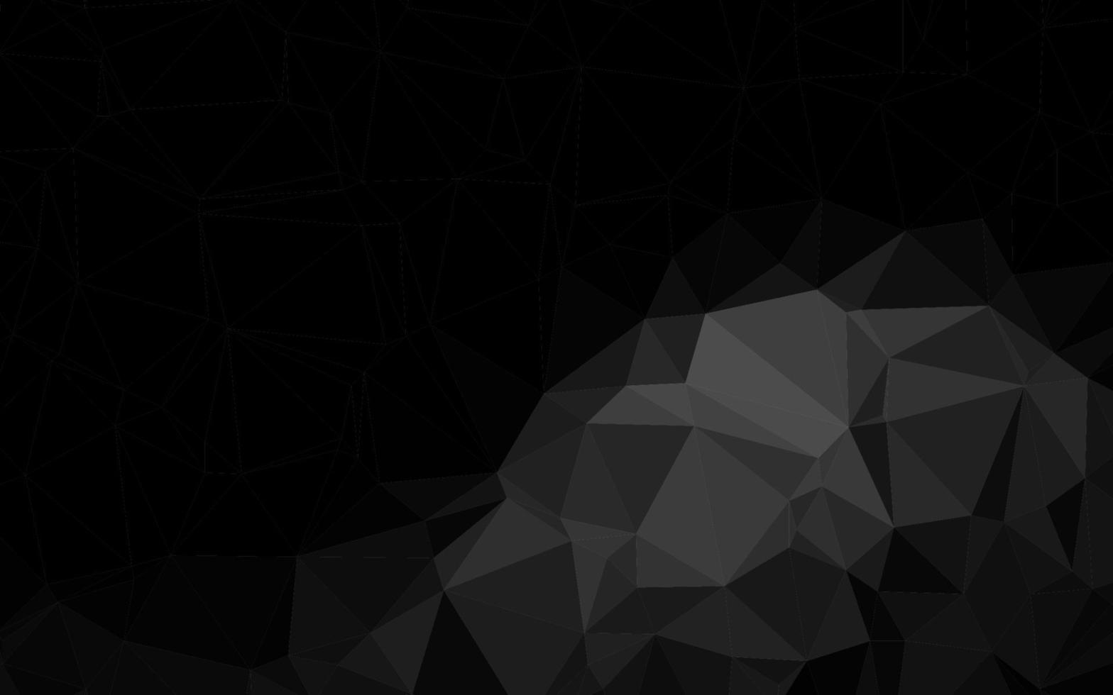 Dark Black vector polygonal template.