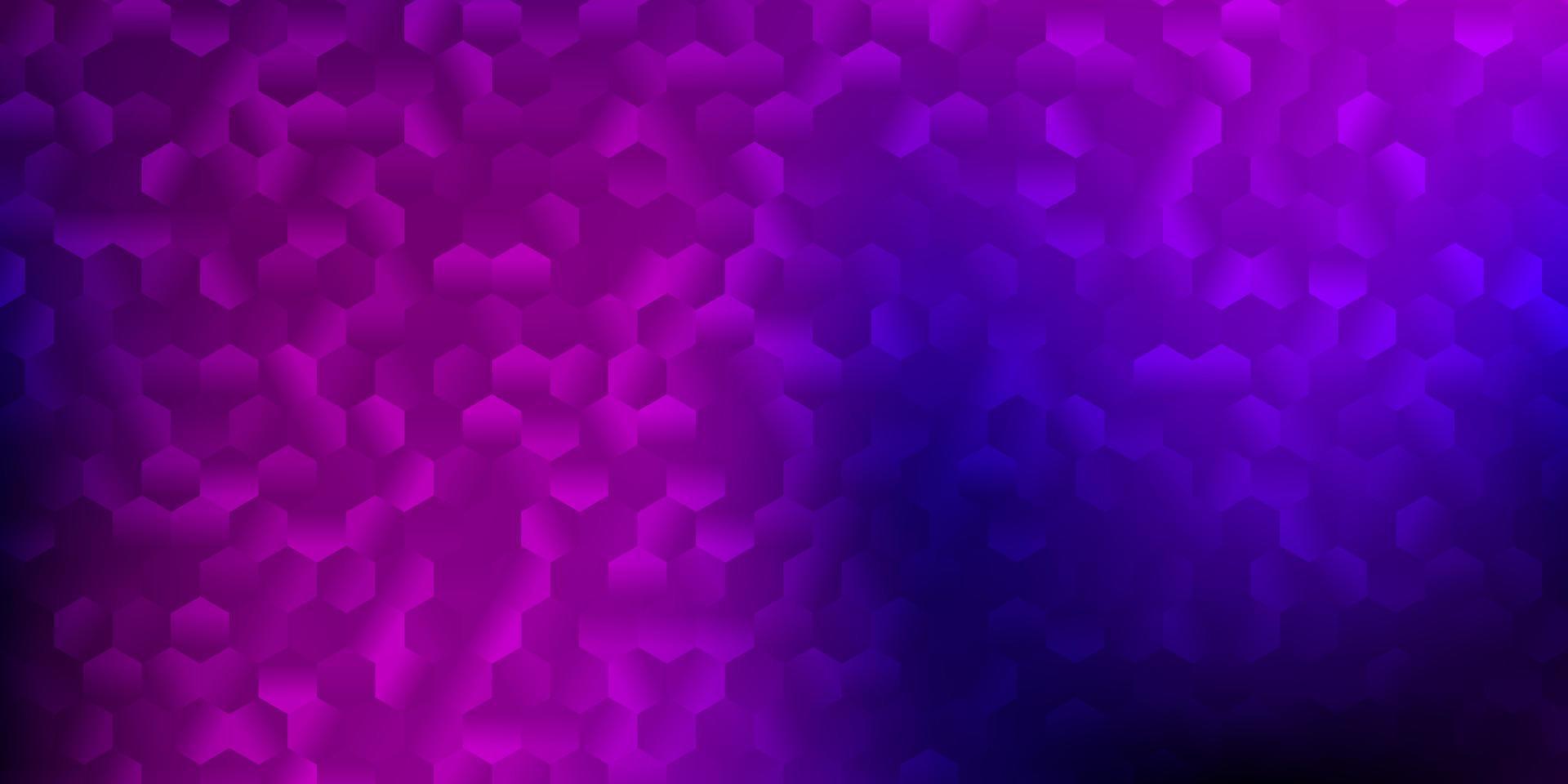 Dark purple vector backdrop with a batch of hexagons.