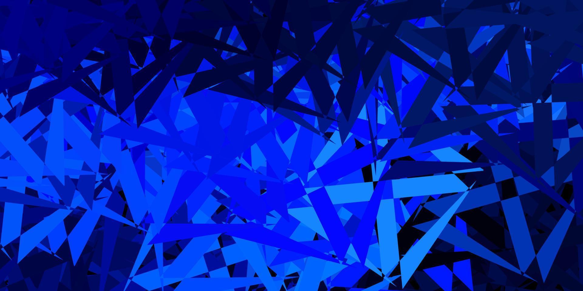 Dark blue vector texture with random triangles.