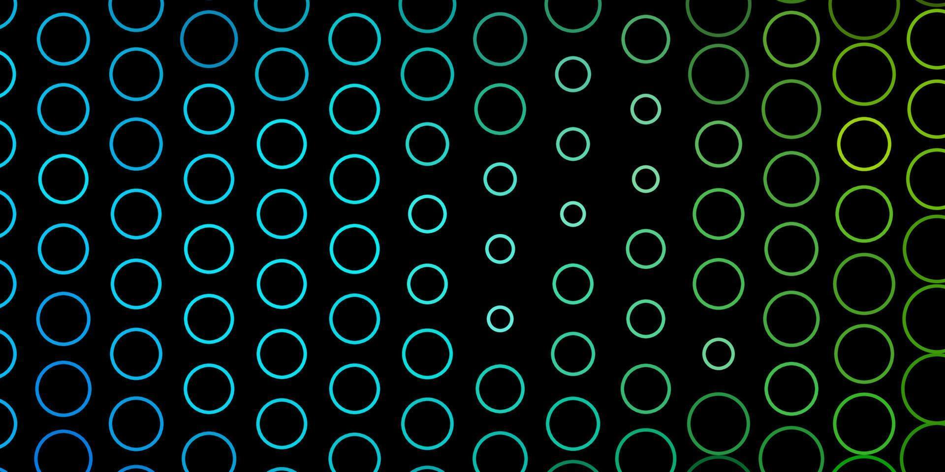 Dark Blue, Green vector background with circles.