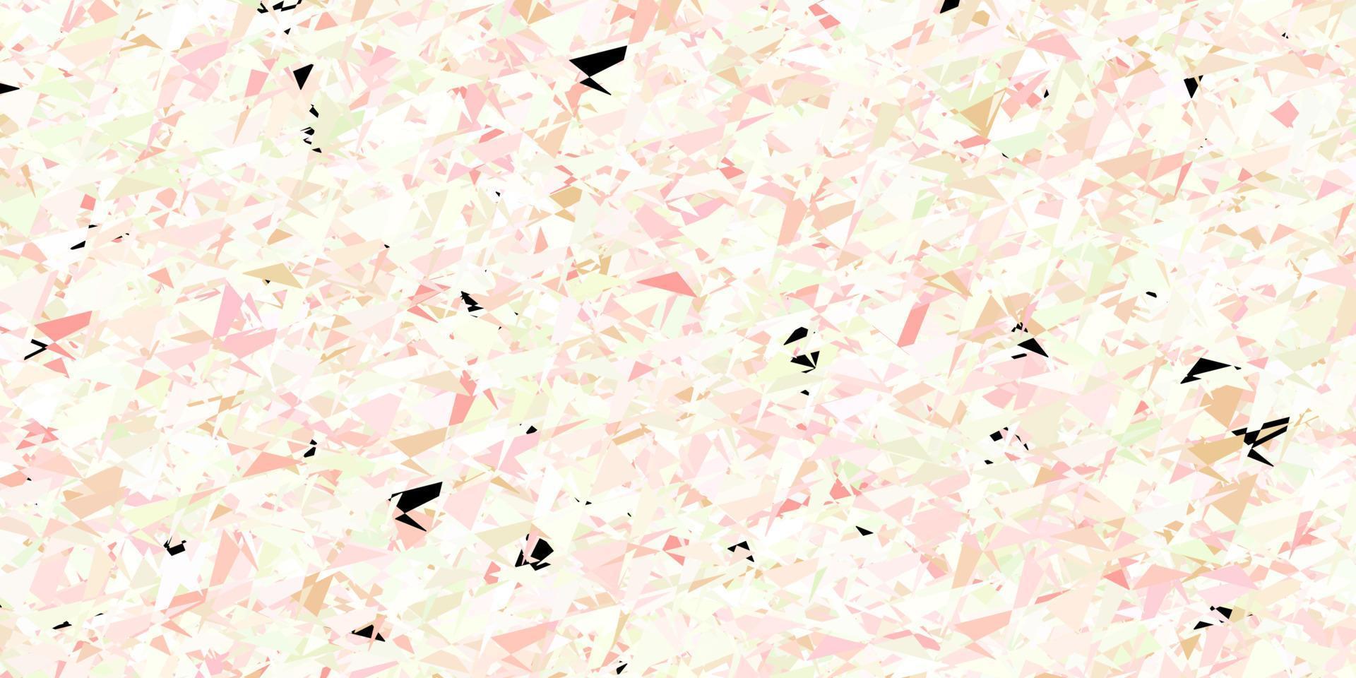Light Pink, Green vector background with triangles.
