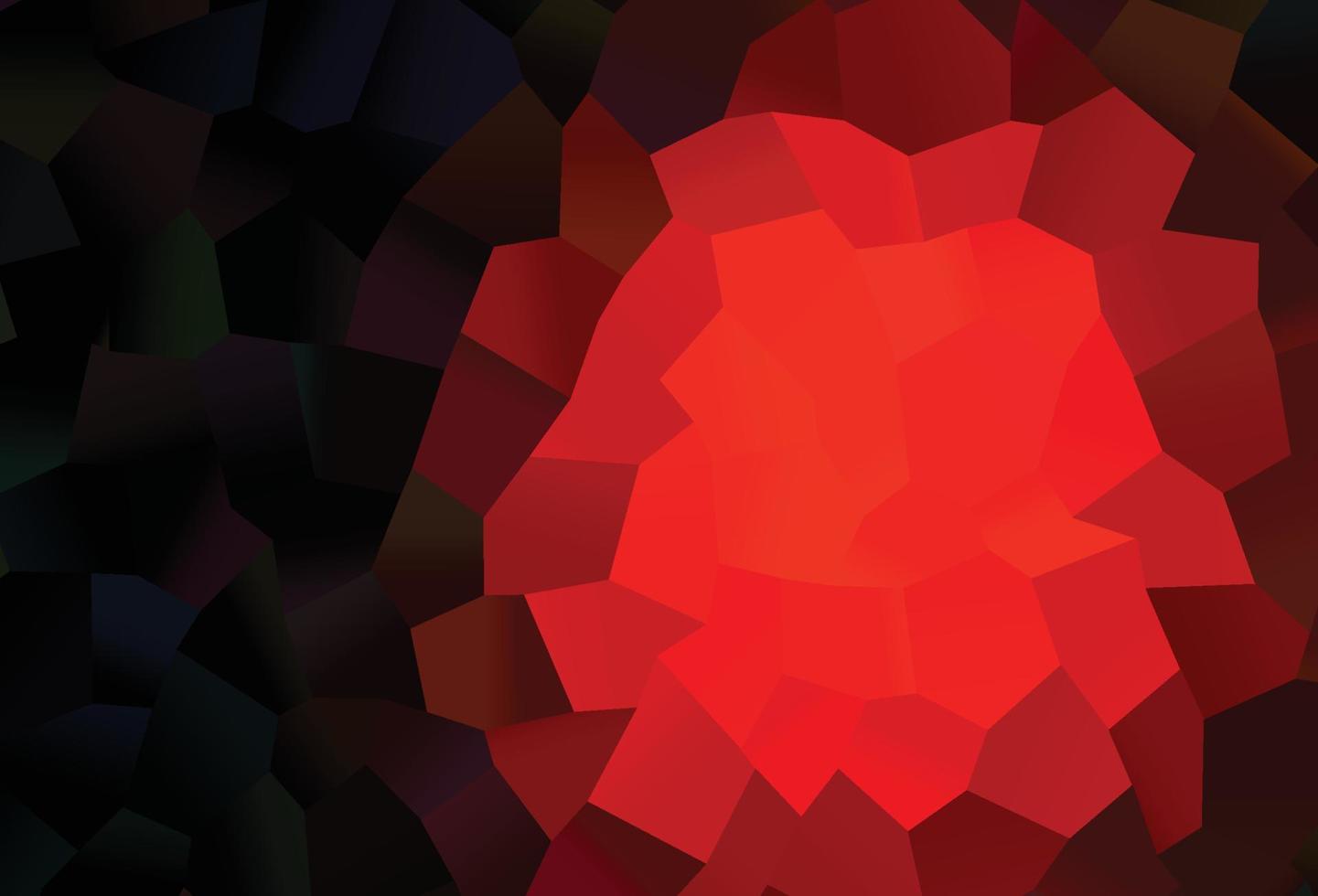 diseño de vector rojo oscuro con formas hexagonales.