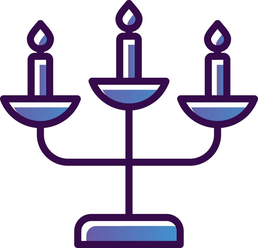 diseño de icono de vector de candelabro