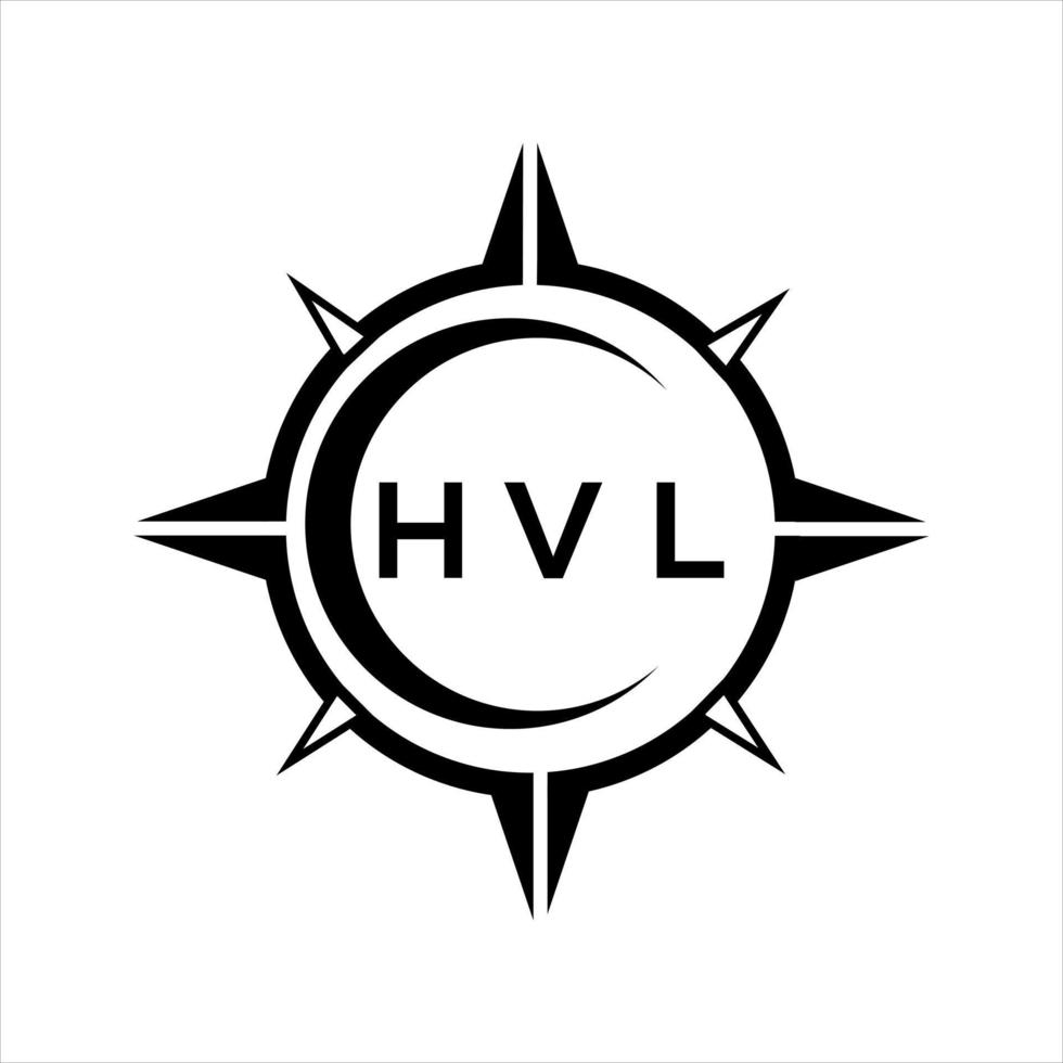 hvl resumen tecnología circulo ajuste logo diseño en blanco antecedentes. hvl creativo iniciales letra logo. vector