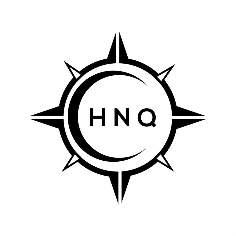 HNQ abstract technology circle setting logo design on white background. HNQ creative initials letter logo. vector