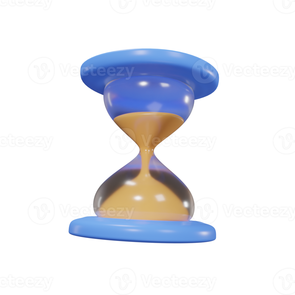 hourglass isolated for business with minimal style 3d rendering. png