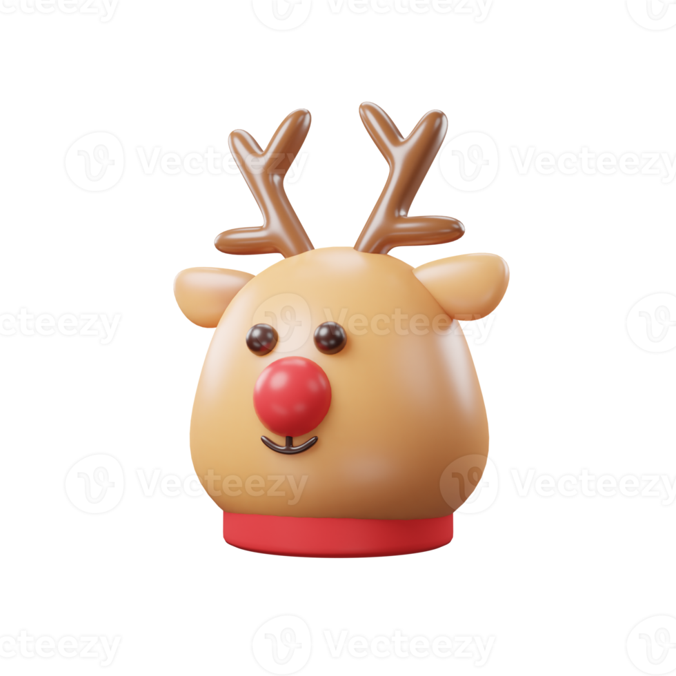 Rentier Weihnachten Symbol 3d png