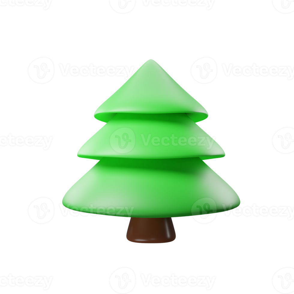 Natale albero icona 3d png