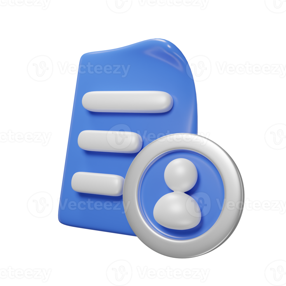 Personal information internet data base icon 3d rendering. png