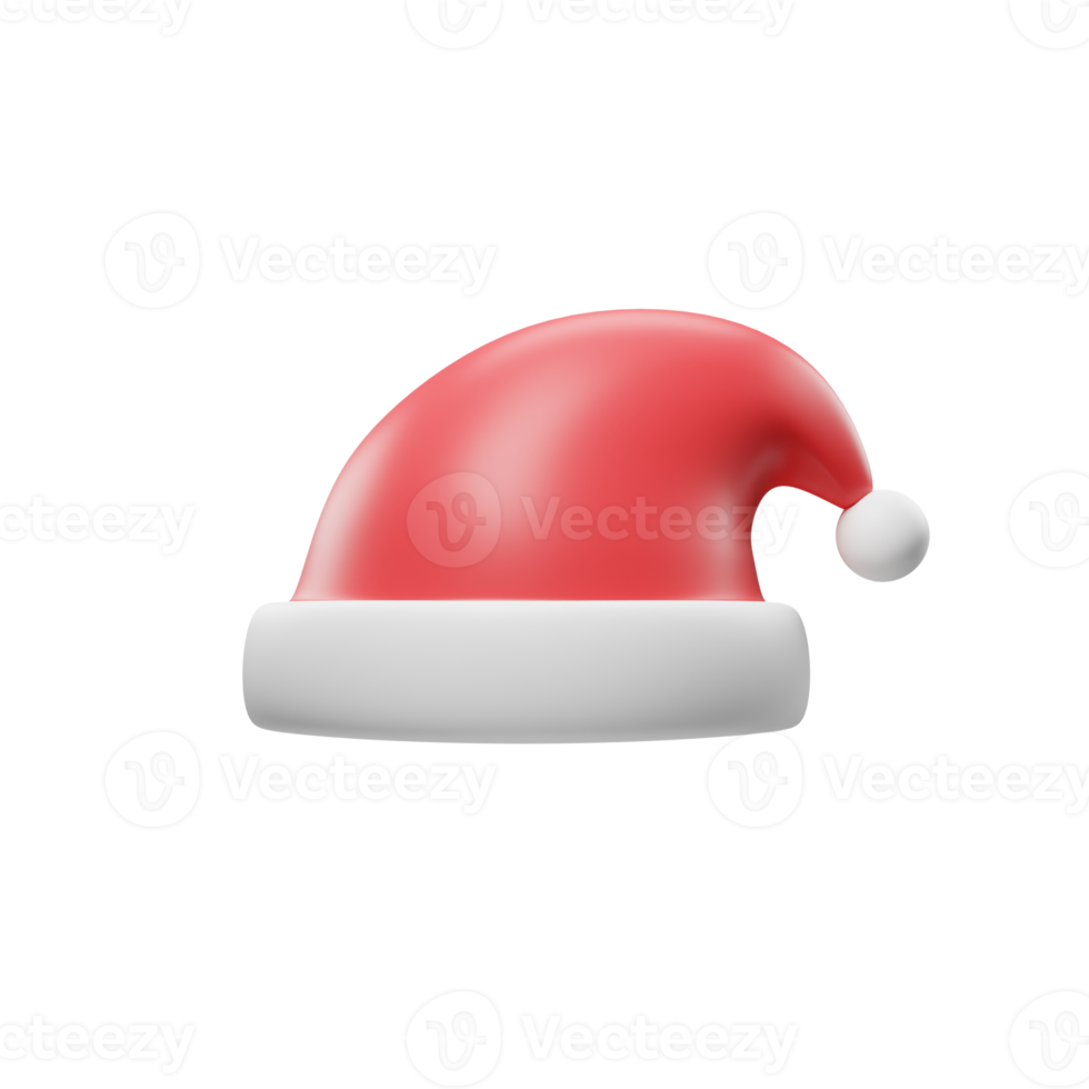 de kerstman hoed icoon 3d png