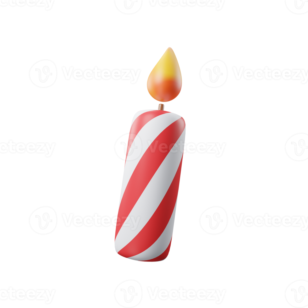 candle christmas icon 3d png