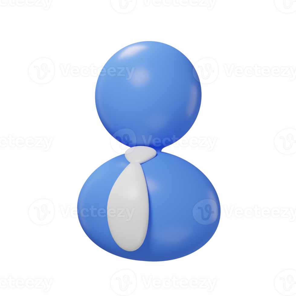 businessman for business with minimal style 3d rendering. png