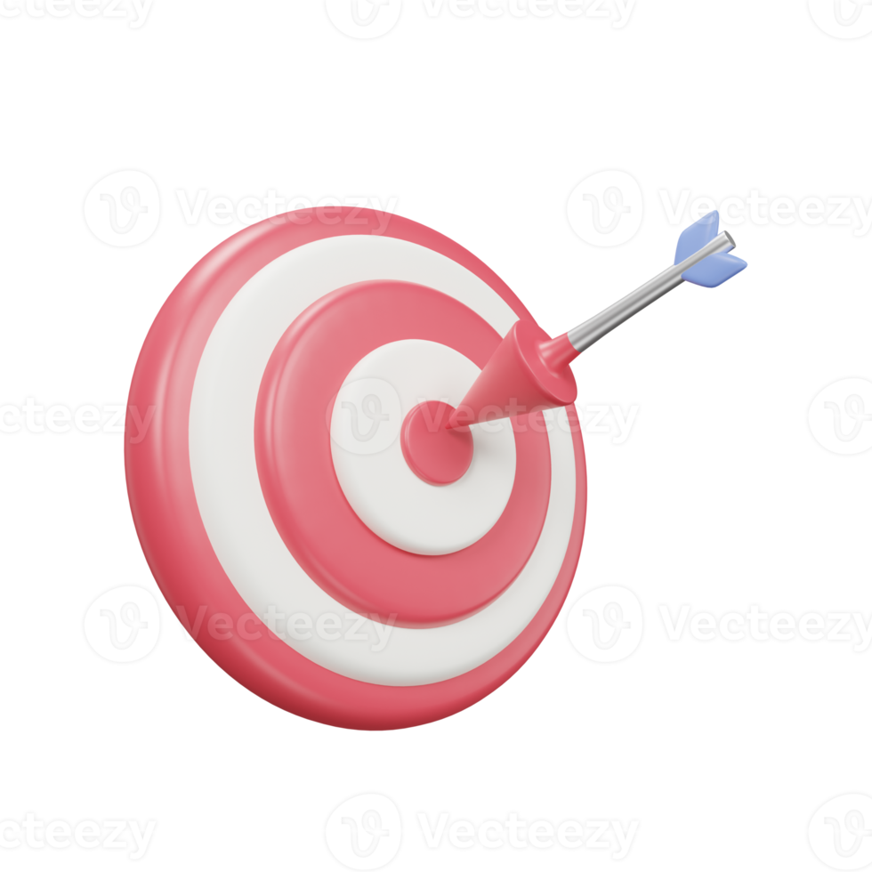 dart on target for business with minimal style 3d rendering. png